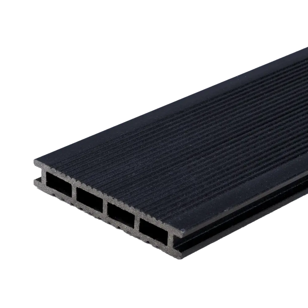 Террасная доска ДПК MultiDeck цвет Черный 3000x140x22 мм. Вельвет 0.42 м² МУЛЬТИДЕК STLM-2060773 - Вид №1