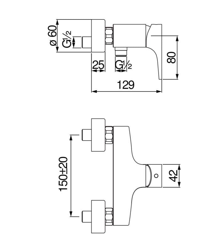 Однорычажный смеситель для душа Nobili Yoyo ARCH-00141482 - Вид №2