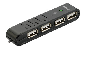 15879321 USB-хаб Vecco 4xUSB 2.0 держатель провода 14591 Trust