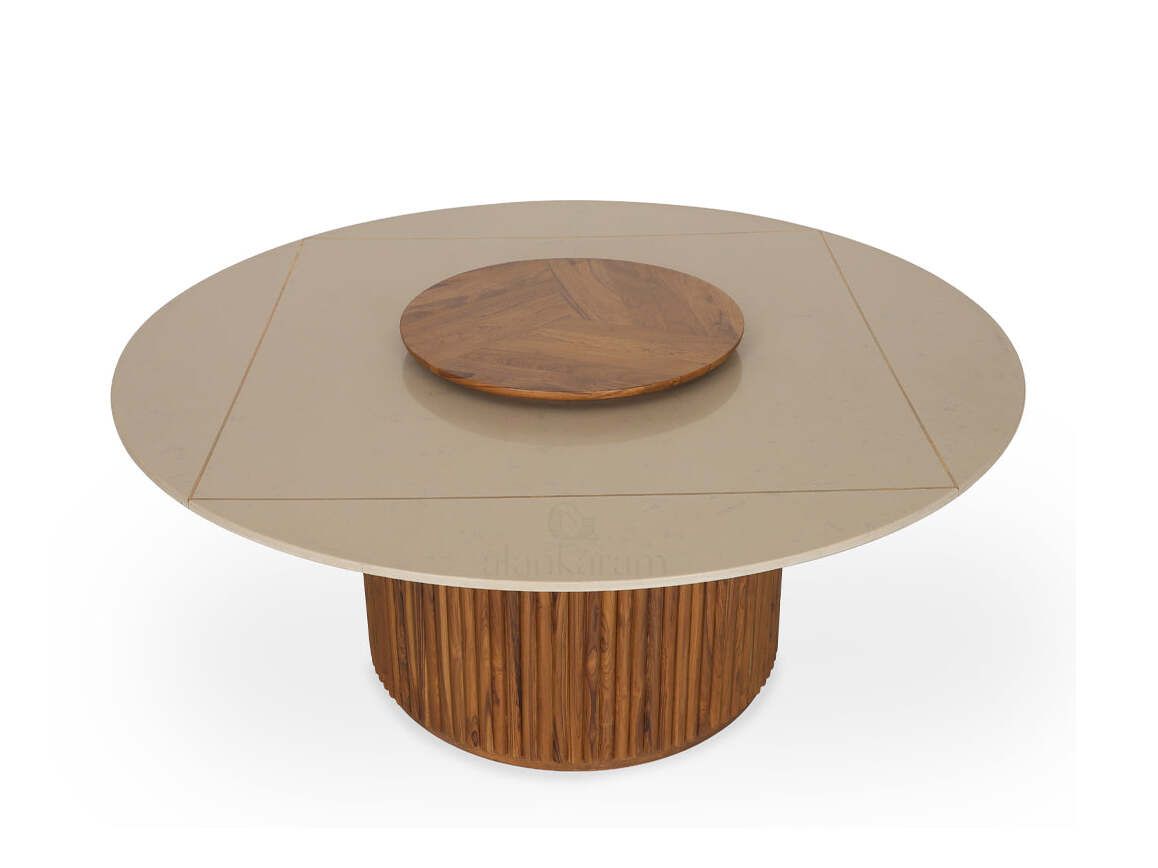 Круглый деревянный обеденный стол Alankaram OTUTU ARCH-00037278 - Вид №1