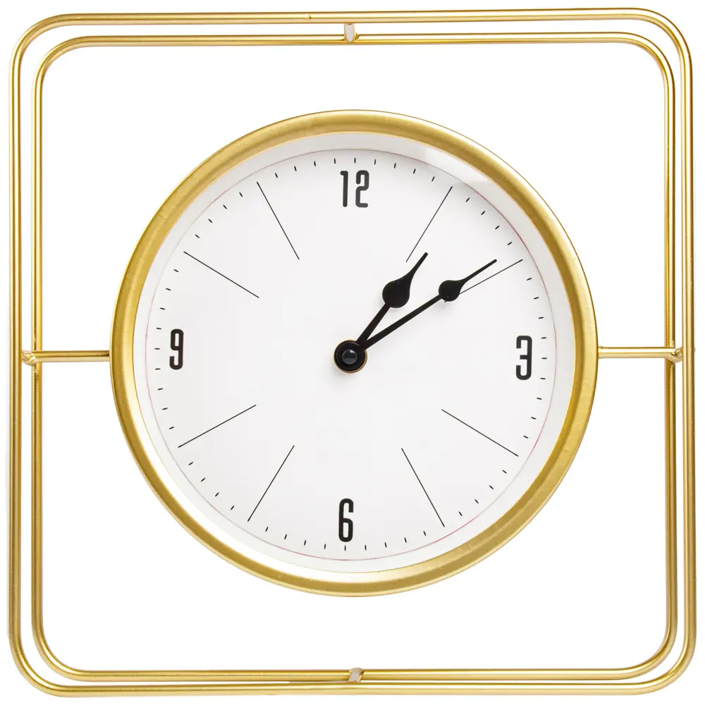 Часы настольные Rectangle квадрат металл цвет золотой бесшумные 27.5x28.5 см Santreyd Дизайн STLM-2196787 - Вид №3