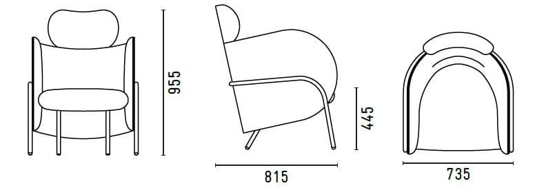 Кресло с подголовником и подлокотниками SP01 Royce ARCH-00092154 - Вид №8