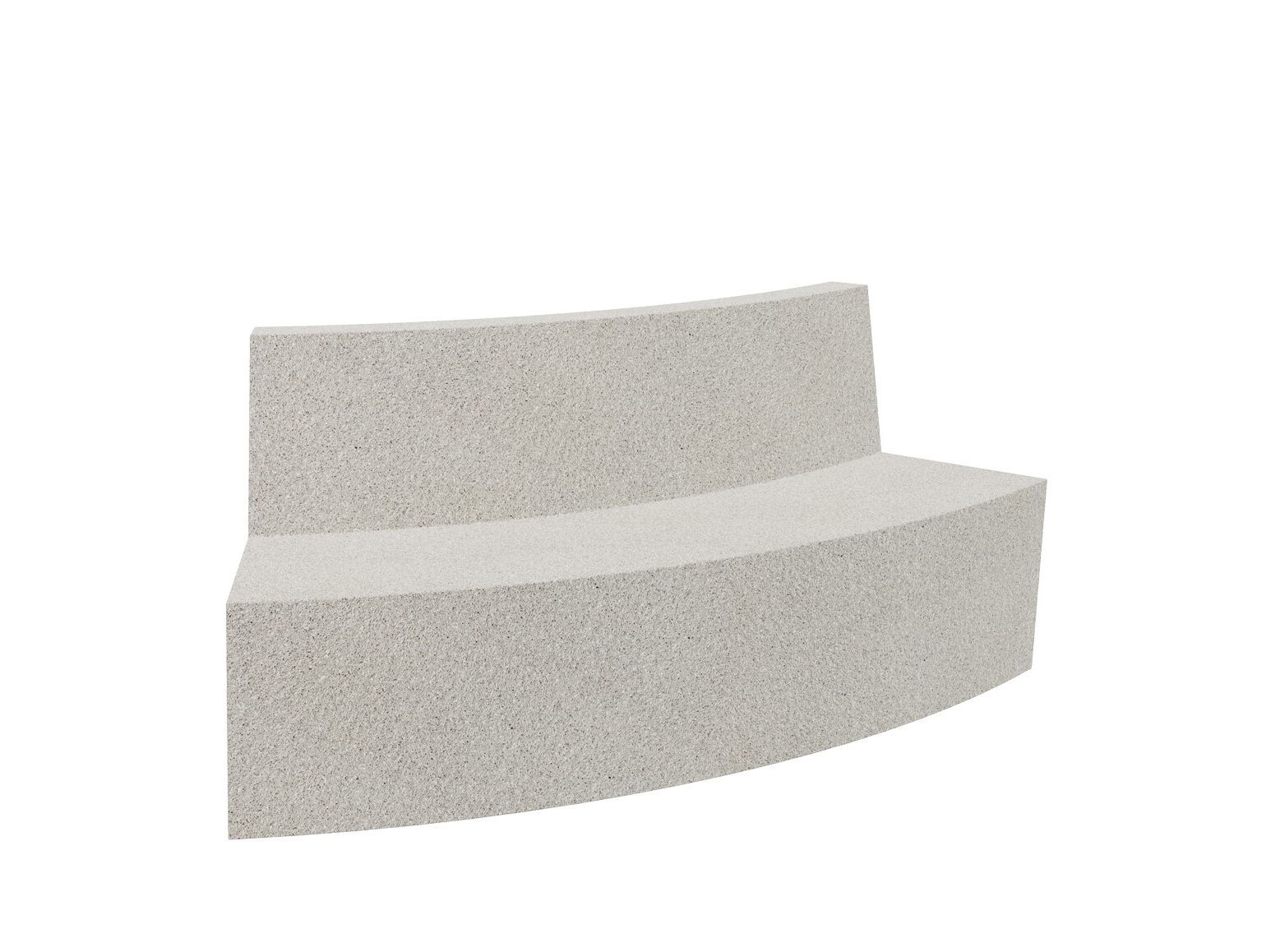 Изогнутая бетонная скамья со спинкой amop Mia ARCH-00041362