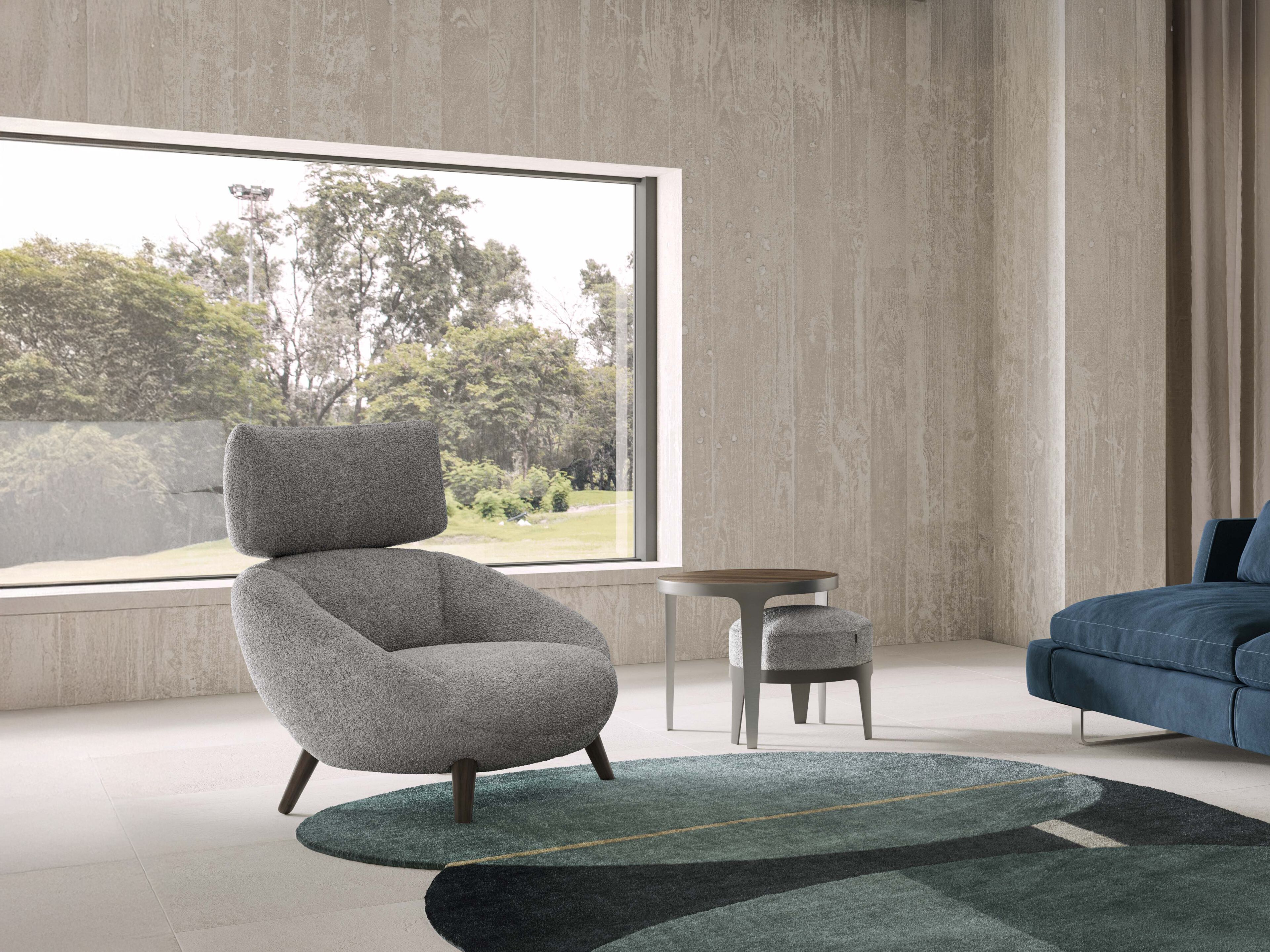 Тканевое кресло с подголовником Natuzzi Italia LUNA ARCH-00145066 - Вид №6