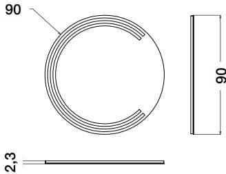 Настенное круглое зеркало CPRN HOMOOD Blue Moon ARCH-00127520 - Вид №2