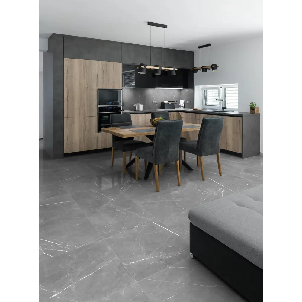Глазурованный керамогранит Global Tile Encanto_GT 60x60 см 1.44 м² лаппатированный цвет серый 89456549 STLM-2117437 - Вид №6