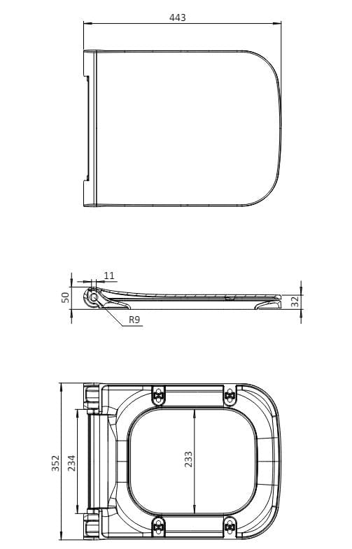 Сиденье унитаза duroplast CROSSWATER LIBRA ARCH-00006439 - Вид №2