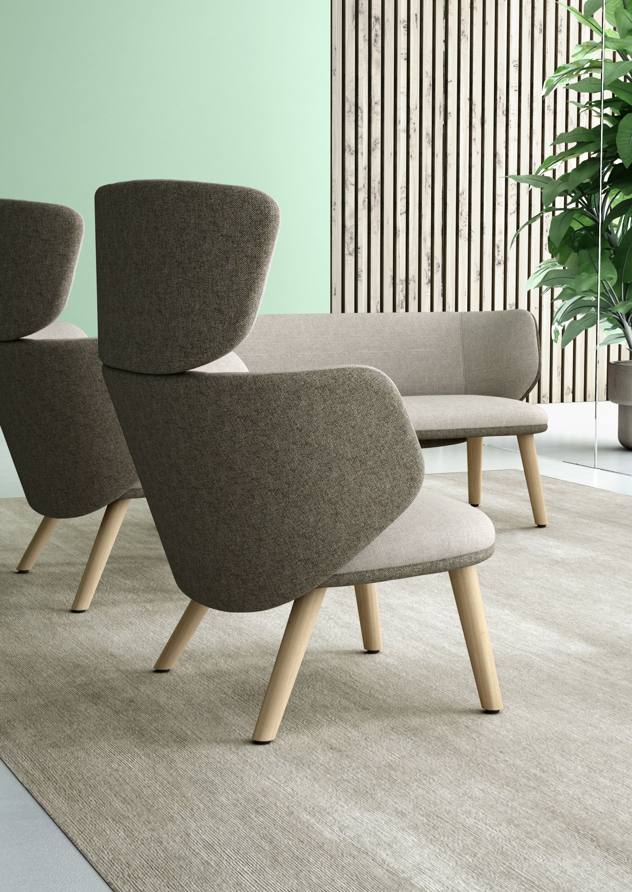 Тканевое кресло для контракта Leyform Alisè Lounge ARCH-00127452 - Вид №6