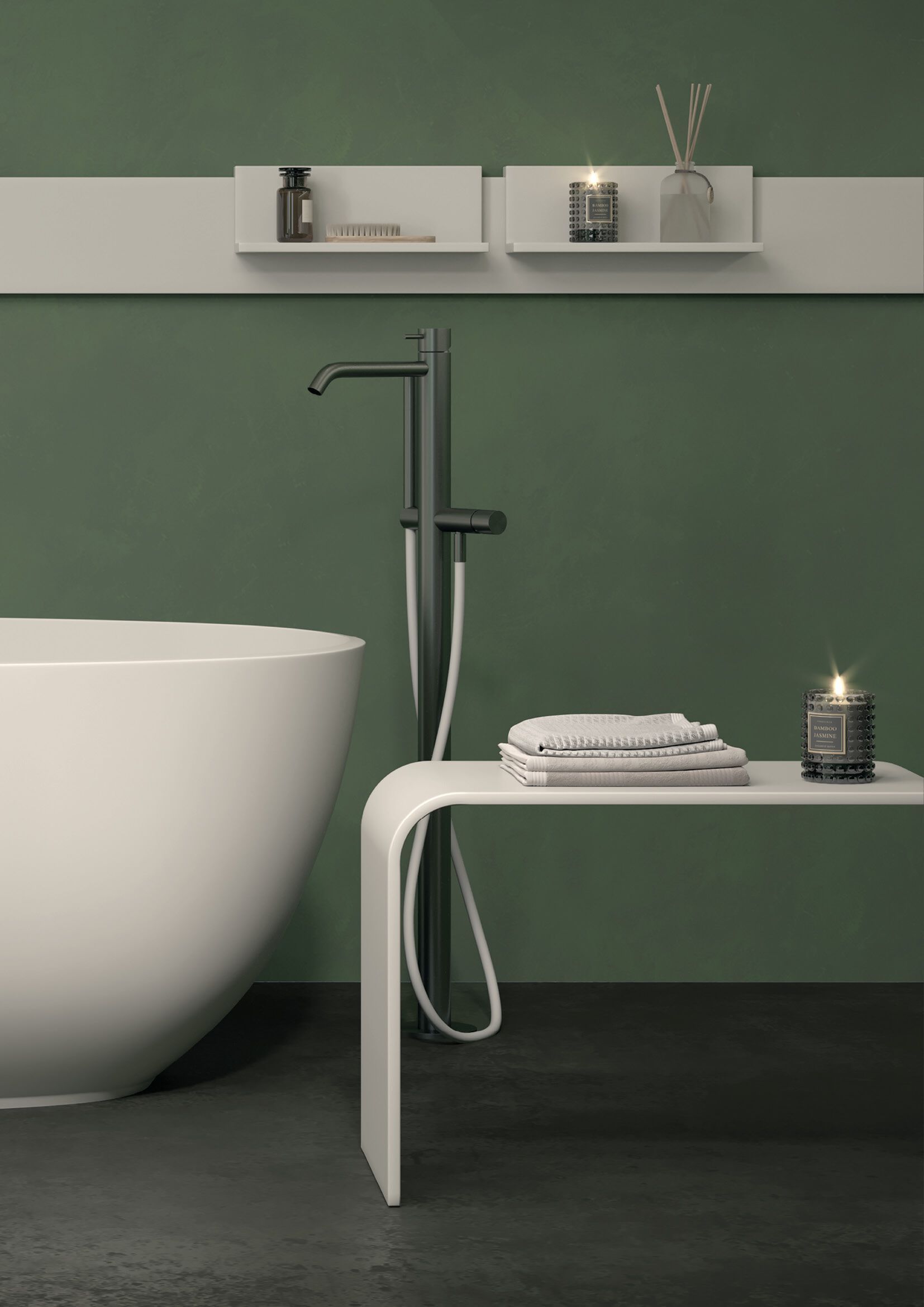 Система спинки с аксессуарами Corian® Acquapazza Corian ® elements ARCH-00039552 - Вид №2