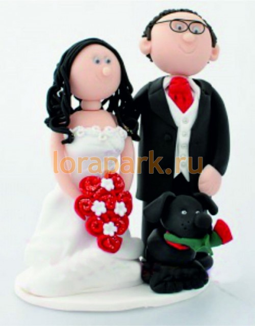 MS101-SB.SV МОЛОДОЖЕНЫ с собакой LAB.Space 