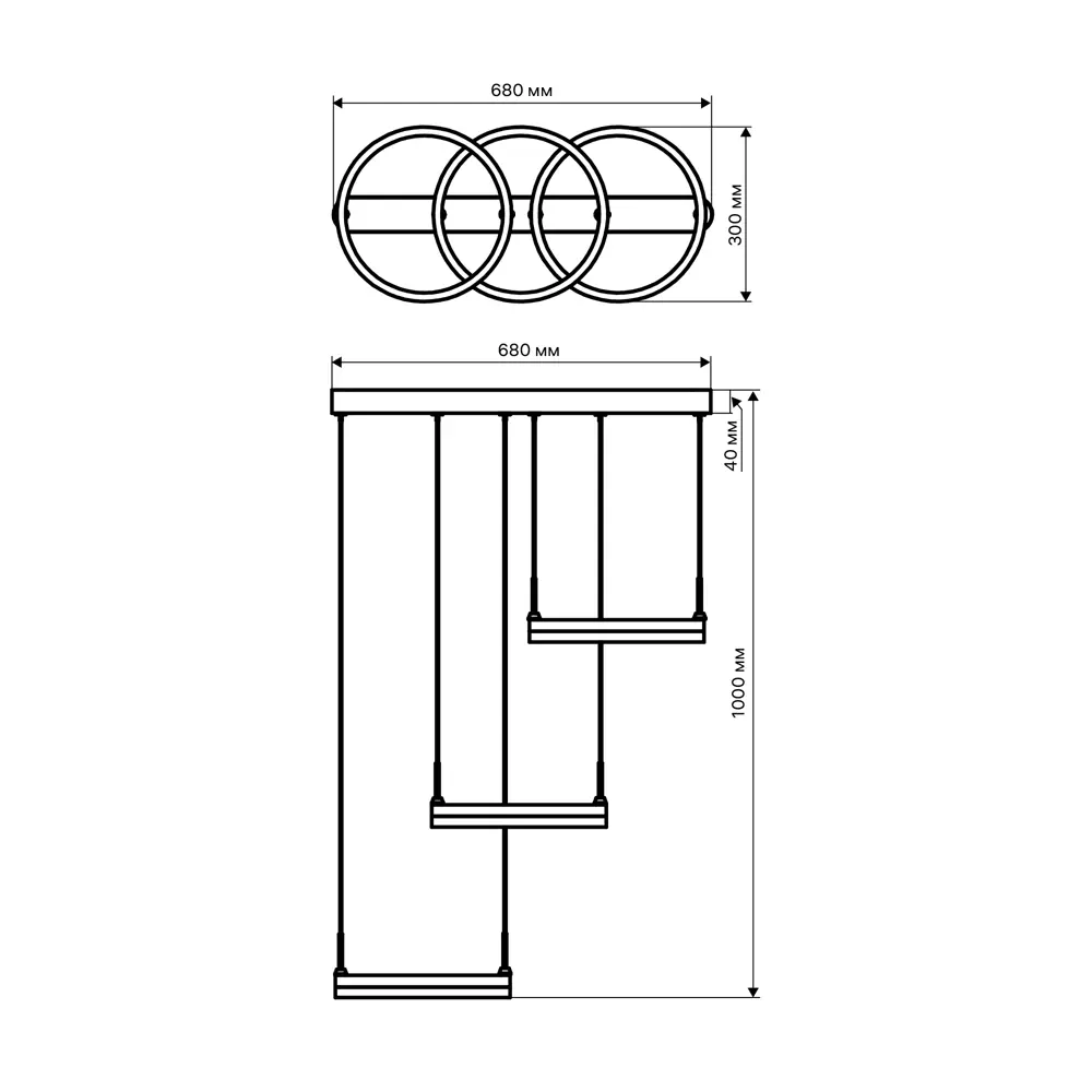 Люстра потолочная светодиодная диммируемая Ritter Rivo 52090 4 с д/у 72 Вт 17 м² 2700К-6500К цвет белый/золотой 84339637 STLM-2184532  - Вид №15