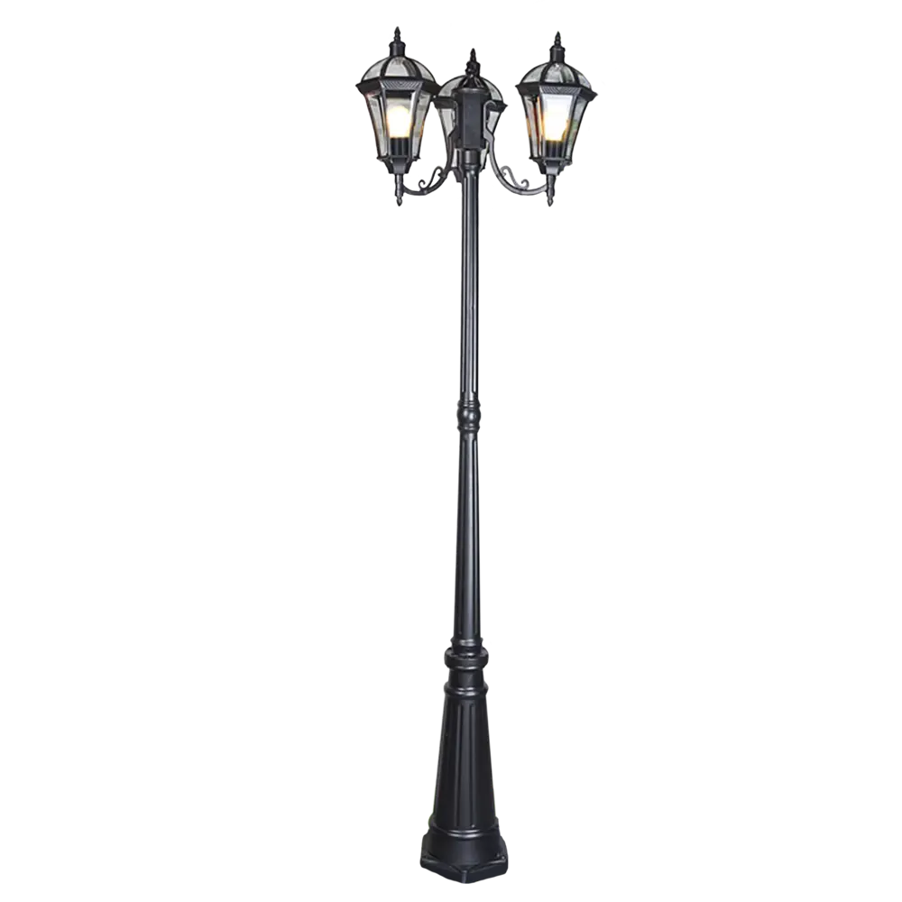 Столб уличный Elektrostandard «Capella» F/3, 3хЕ27х60 Вт, IP33, цвет чёрный 82000789 STLM-2054614 Santreyd 