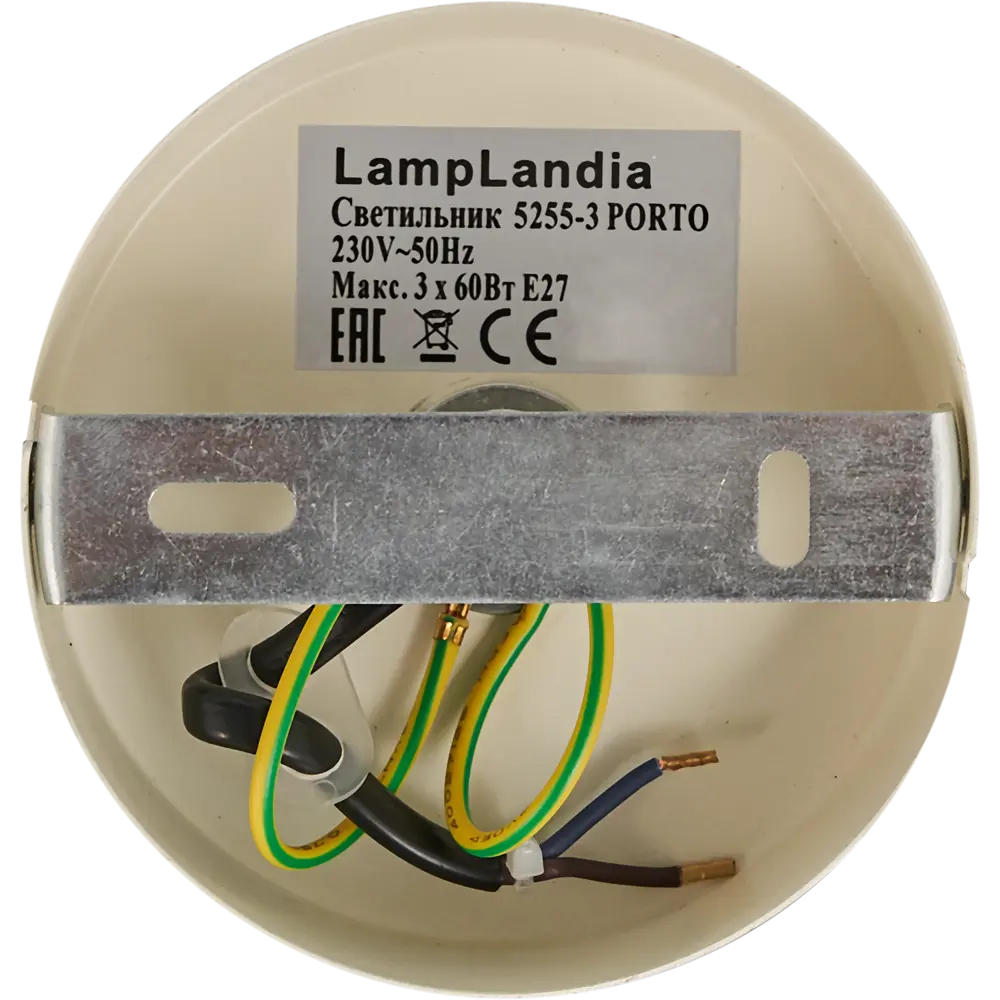 Люстра 5255-3 Porto 3хЕ14х40 Вт цвет бежевый LAMPLANDIA STLM-2015601 - Вид №6