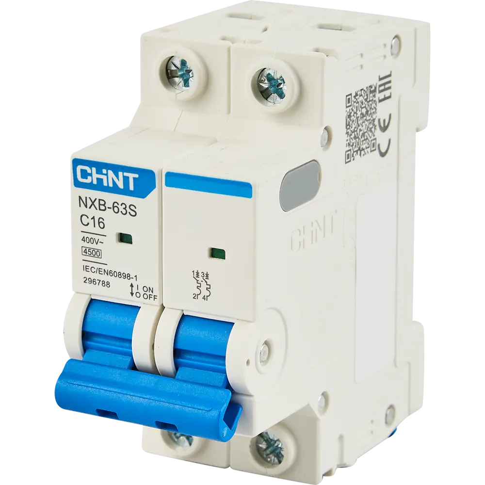 Автоматический выключатель CHINT NXB-63S 2P C16 А 4.5 кА STLM-2129755 - Вид №1