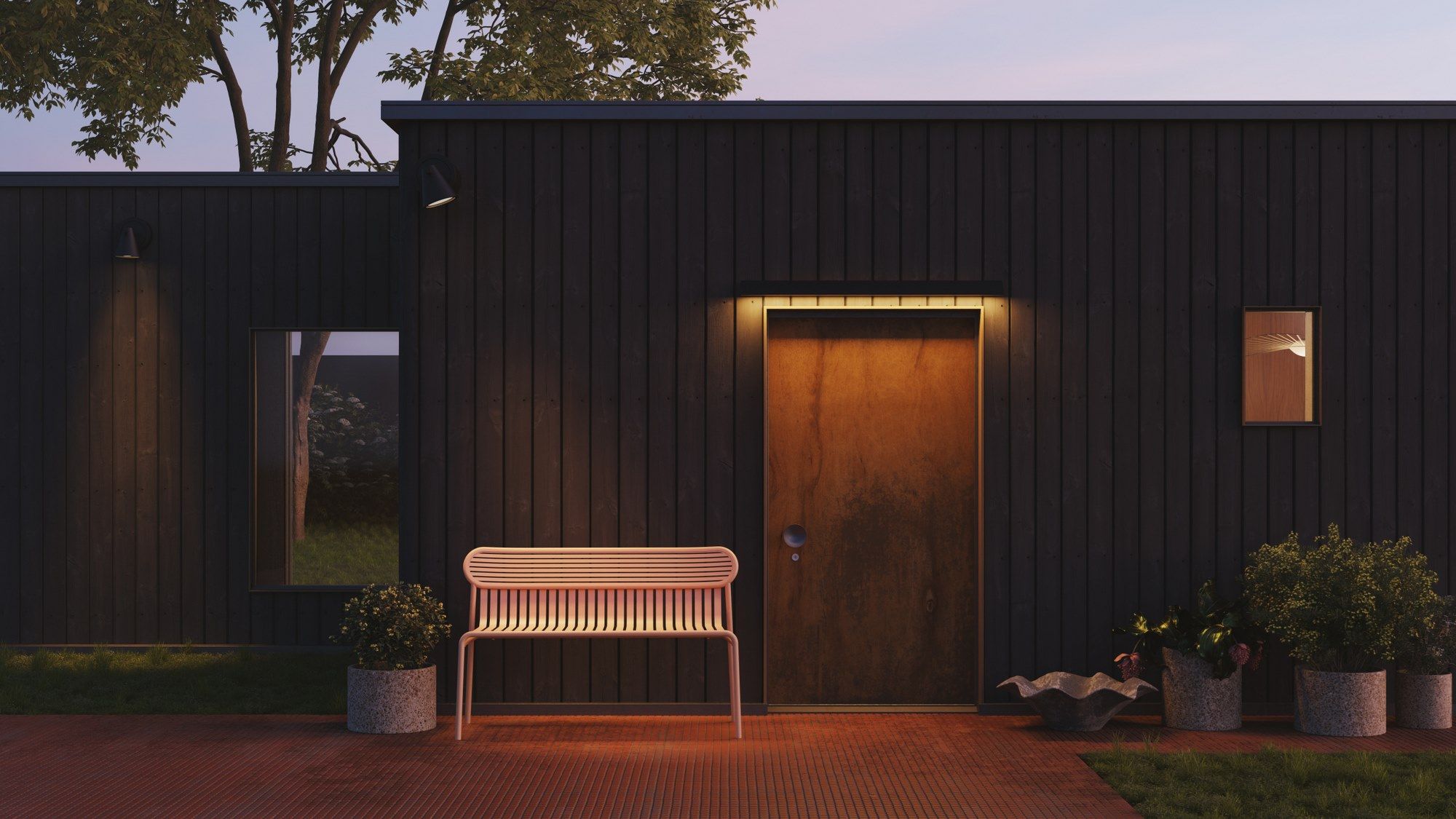 Алюминиевая садовая скамейка с порошковым покрытием Petite Friture WEEK-END ARCH-00004384 - Вид №14