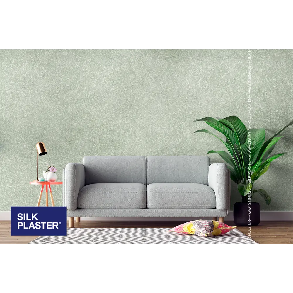 Жидкие обои Silk Plaster Absolute А307 0.83 кг цвет серо-зеленый 82736079 STLM-2088804  - Вид №3