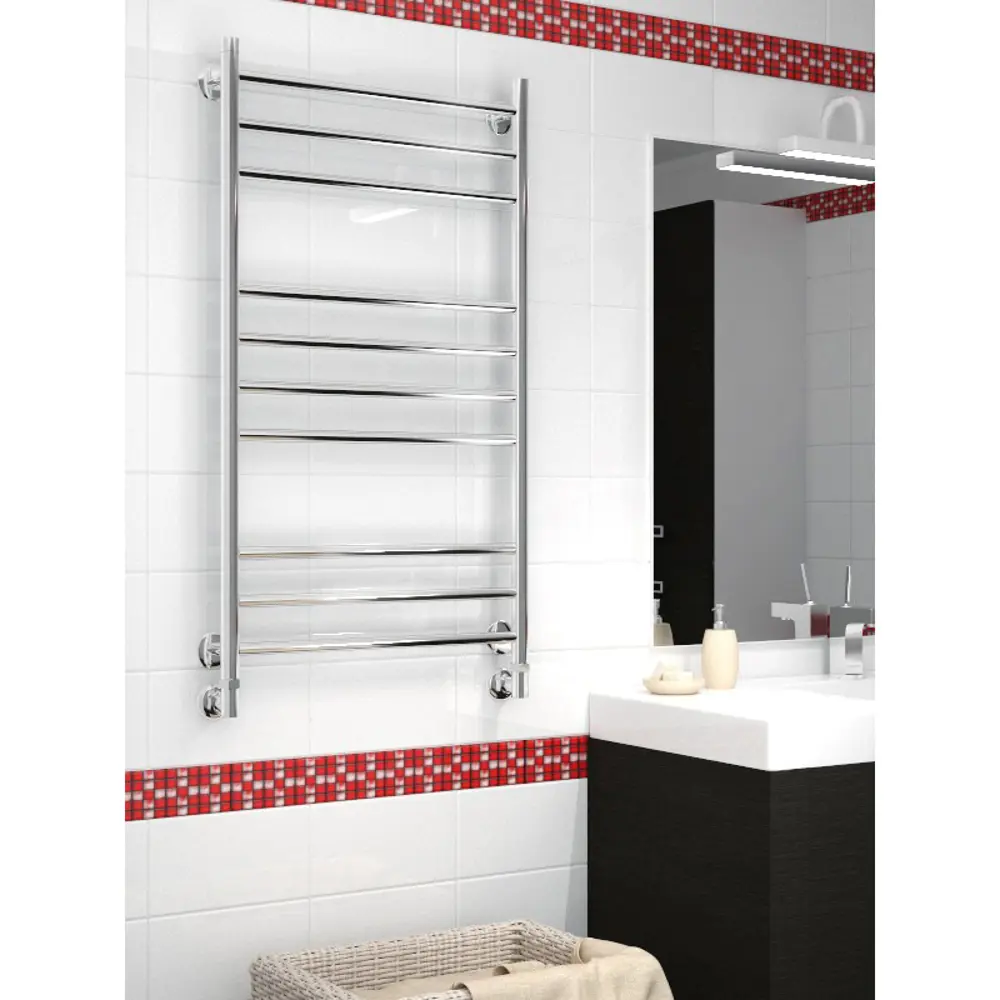 СУНЕРЖА Водяной полотенцесушитель ВПС-18 хром 50×100 см 17156010 STLM-0007592 - Вид №3