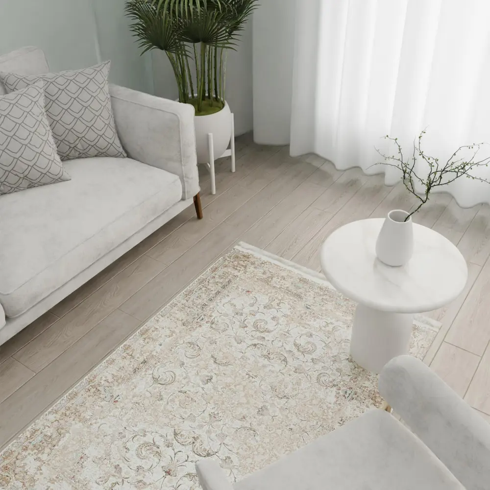 Ковер полиэстер Arnika 100x150 см цвет кремовый 86370501 STLM-2012910 Santreyd 