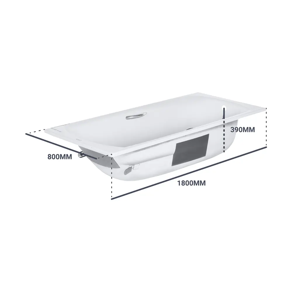 Ванна Roca Swing сталь 180х80 см Свинг STLM-2186109 - Вид №2