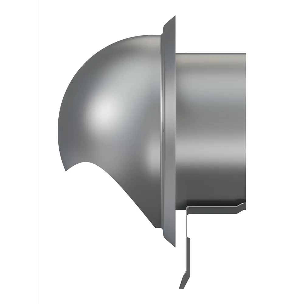 Выход стенной Era D150 мм нержавеющая сталь цвет серый STLM-2172228 - Вид №2
