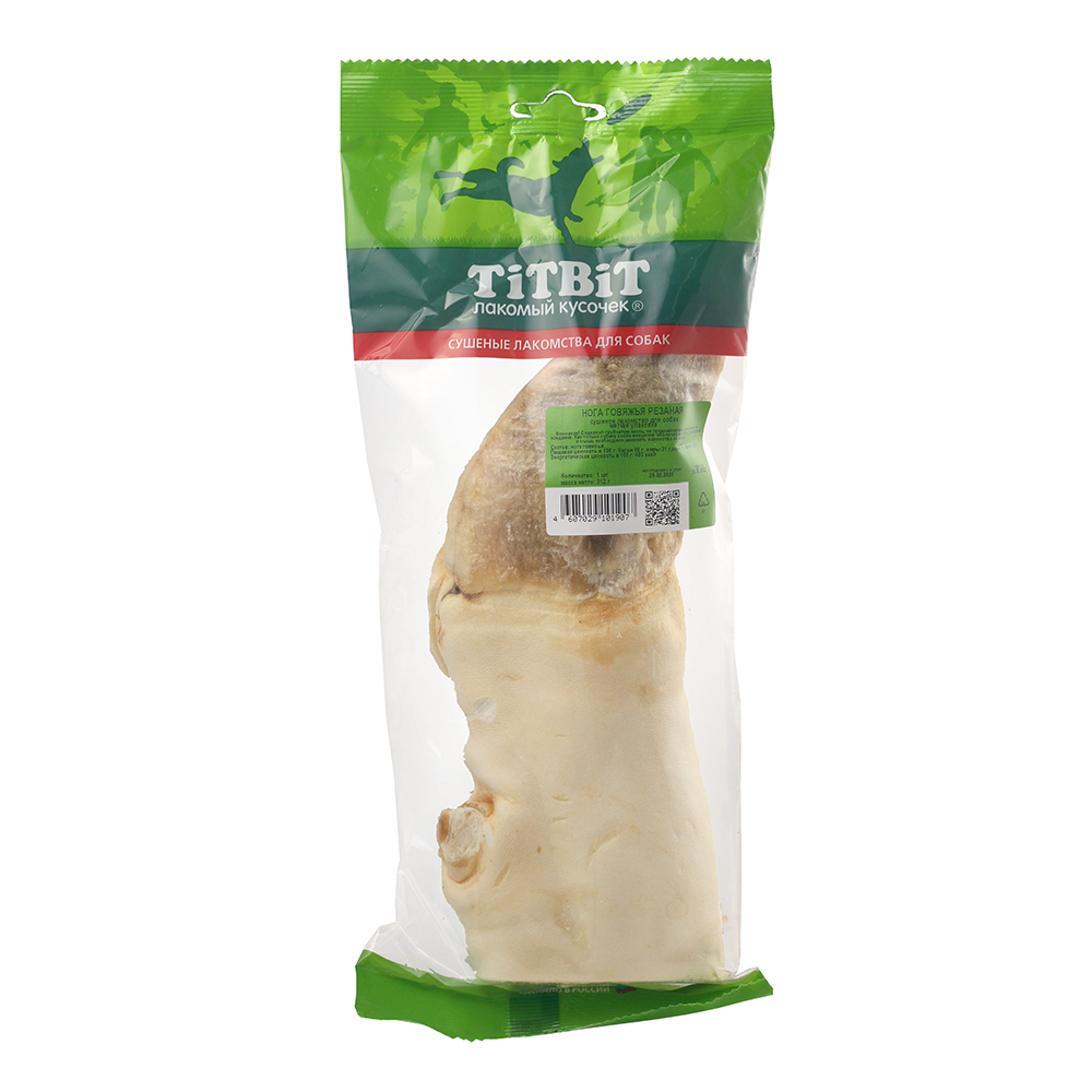 Т00009210 Лакомство для собак Нога говяжья резаная TITBIT 
