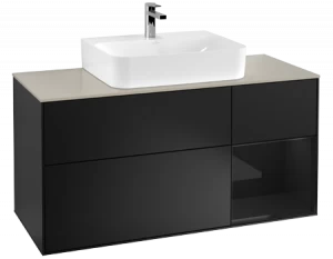 Villeroy&Boch Тумба под раковину Прямоугольная версия F173PHPD Finion Black Matt Lacquer