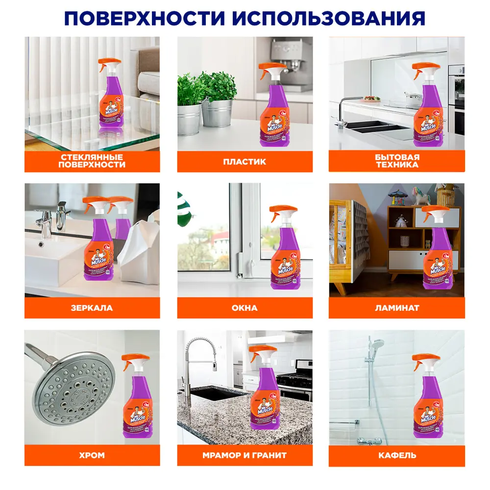 Средство для мытья окон Mr.Muscle лаванда 500 мл STLM-2159276 - Вид №5