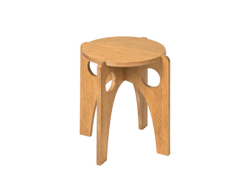 Дубовый табурет Radis TWIST ARCH-00138983