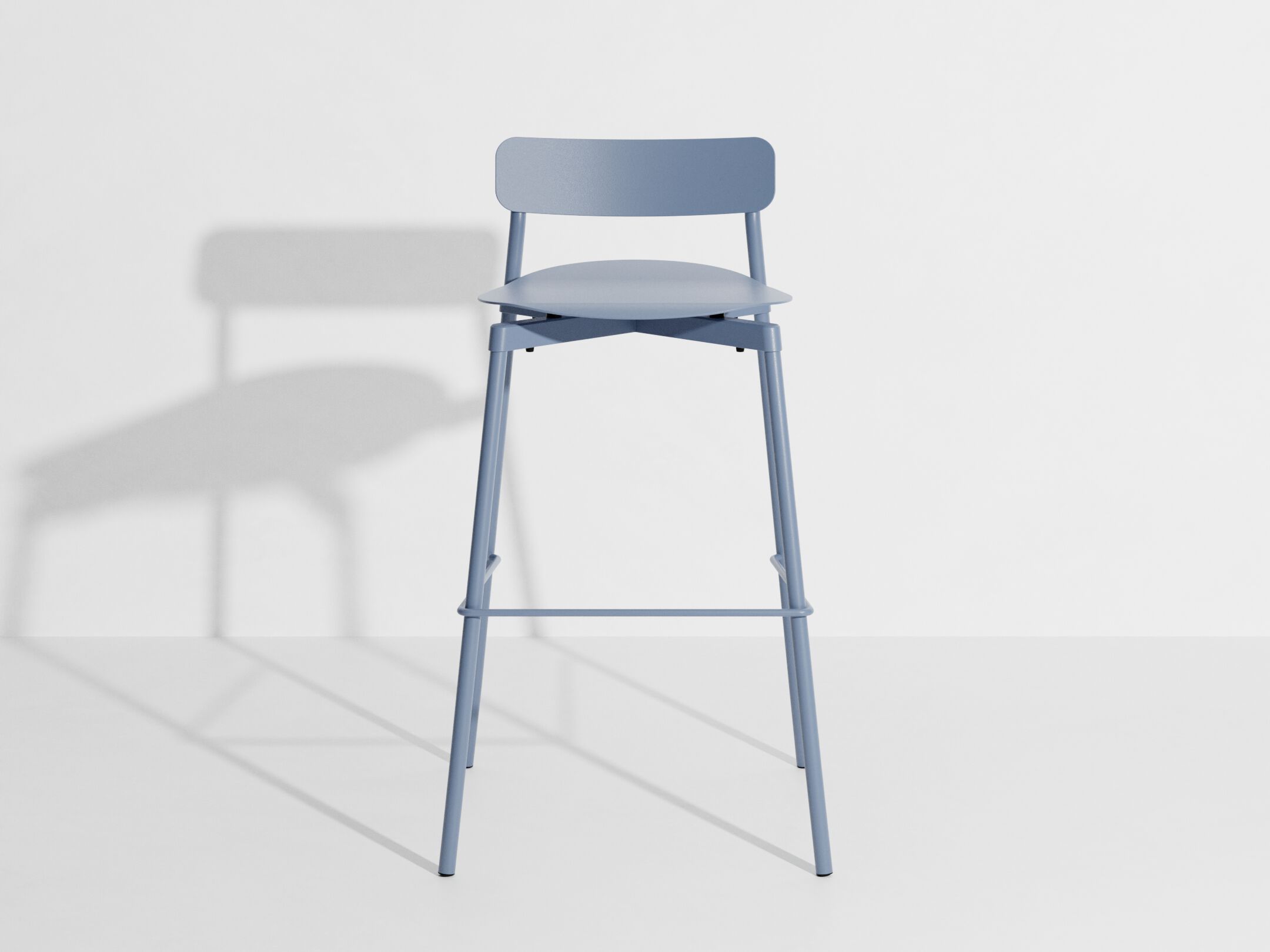 Высокий штабелируемый алюминиевый стул с порошковым покрытием с подставкой для ног Petite Friture Fromme ARCH-00091817 - Вид №44