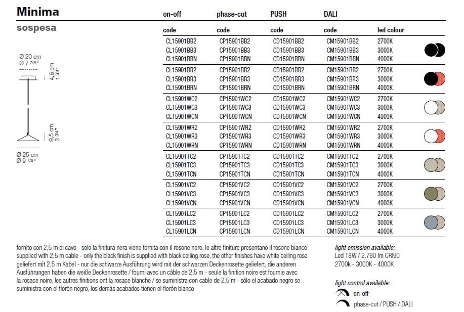 Светодиодный подвесной светильник Cini&Nils минимальная ARCH-00128657 - Вид №2
