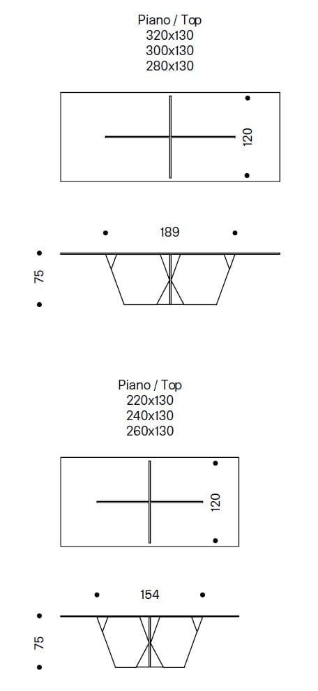 Прямоугольный стеклянный стол Tonelli Design кроссовер ARCH-00016992 - Вид №2