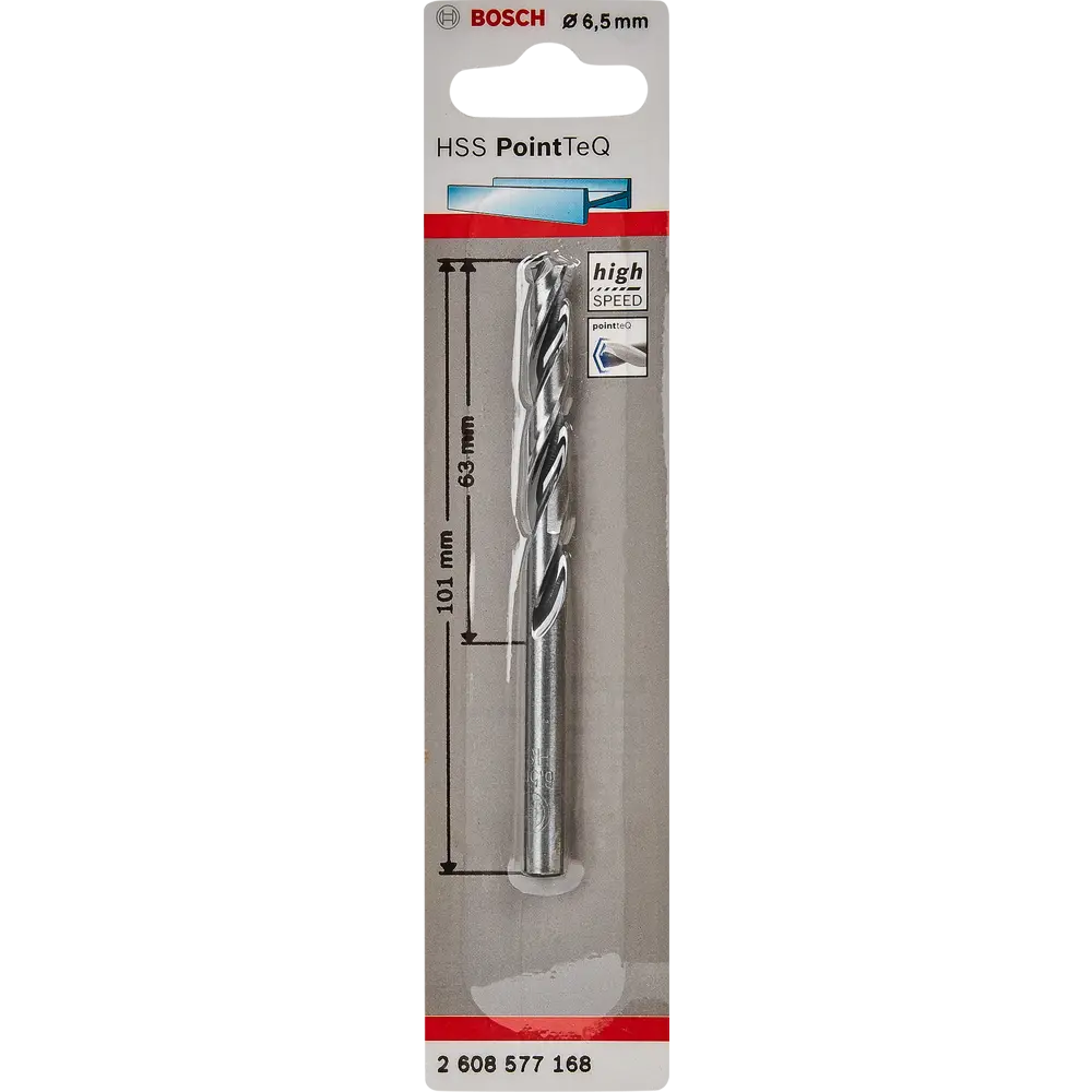 Сверло по металлу Bosch HSS PointTeQ 6.5x101 мм BOSCH PROFESSIONAL STLM-2205921 - Вид №3