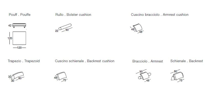 Изогнутый диван из ткани Dema FLY ARCH-00108347 - Вид №8