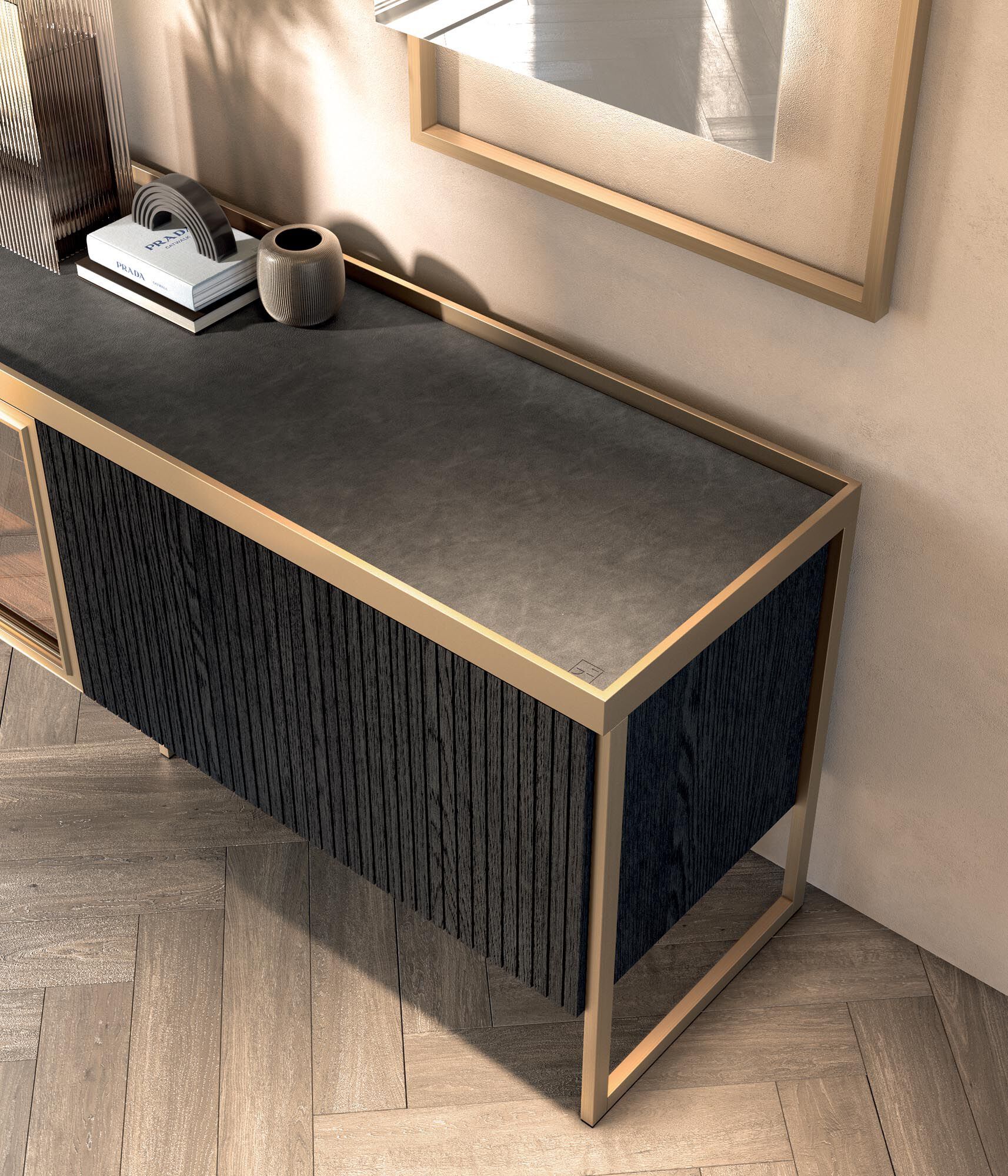 Шкаф из дерева и стекла с распашными дверями Guzzini & Fontana GINGER ARCH-00086704 - Вид №2