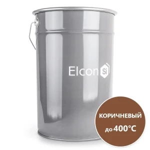 90287519 Эмаль термостойкая матовая Elcon Max Therm 00-00000022 цвет коричневый 25 л STLM-1455847