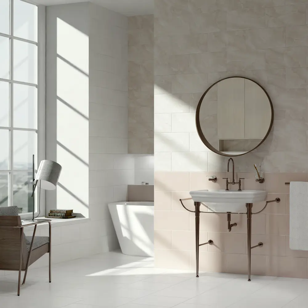 Настенная плитка KREAFORTA Mersey Mono 20x40 см 1.62 м² матовая цвет розовый STLM-2021953 - Вид №7