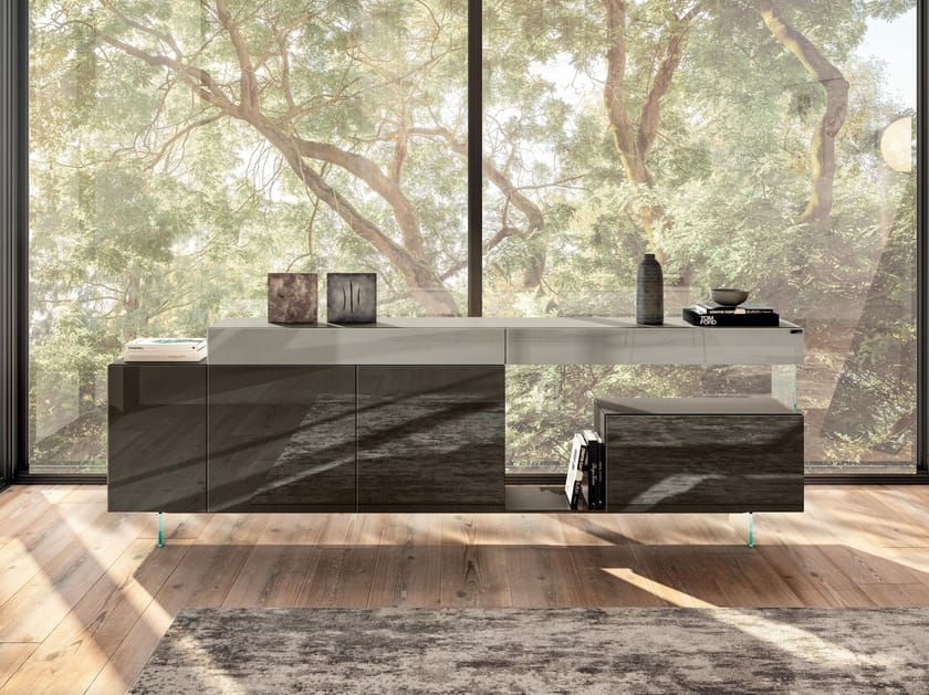 Стеклянный шкаф с распашными дверями Lago 36e8 ARCH-00048012