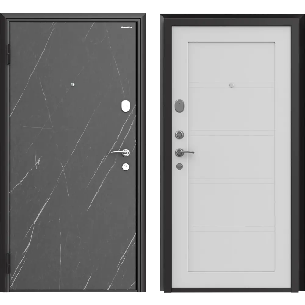 Дверь входная металлическая Премиум New 98x205 см левая серый силк маус DOORHAN STLM-2006962