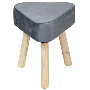 Пуф Dream River серый с деревянными ножками 32x36 см 89432360