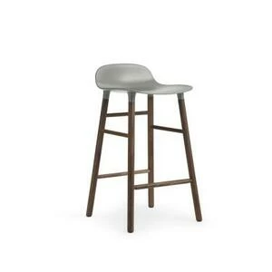 Барный стул Form с ножками из ореха 65 см, серый