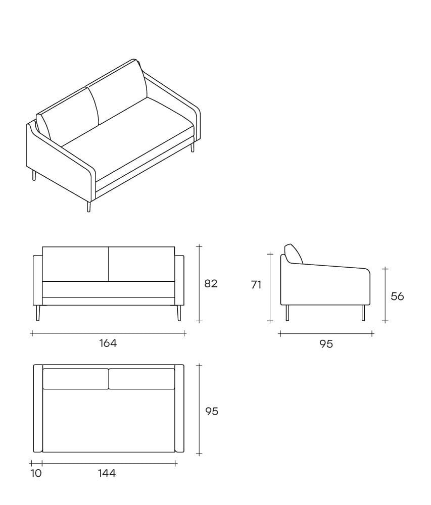 Тканевый диван с полуостровом FIAM ITALIA CONDENSE ARCH-00125948 - Вид №6