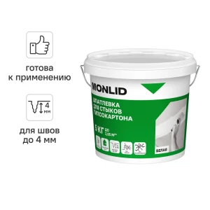 Шпатлевка для швов акриловая MONLID 5 кг