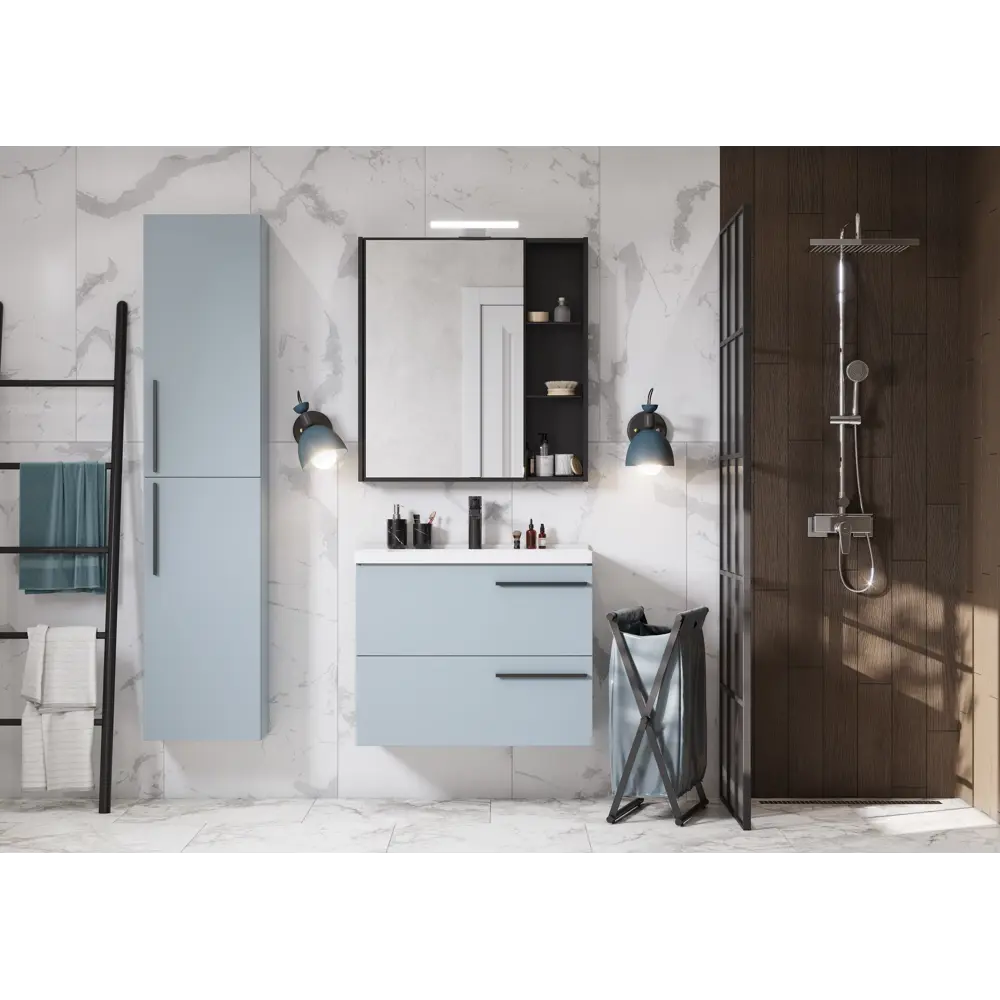 Зеркальный шкаф Aquaton Амели 80 см, антрацит STLM-2122432 - Вид №4