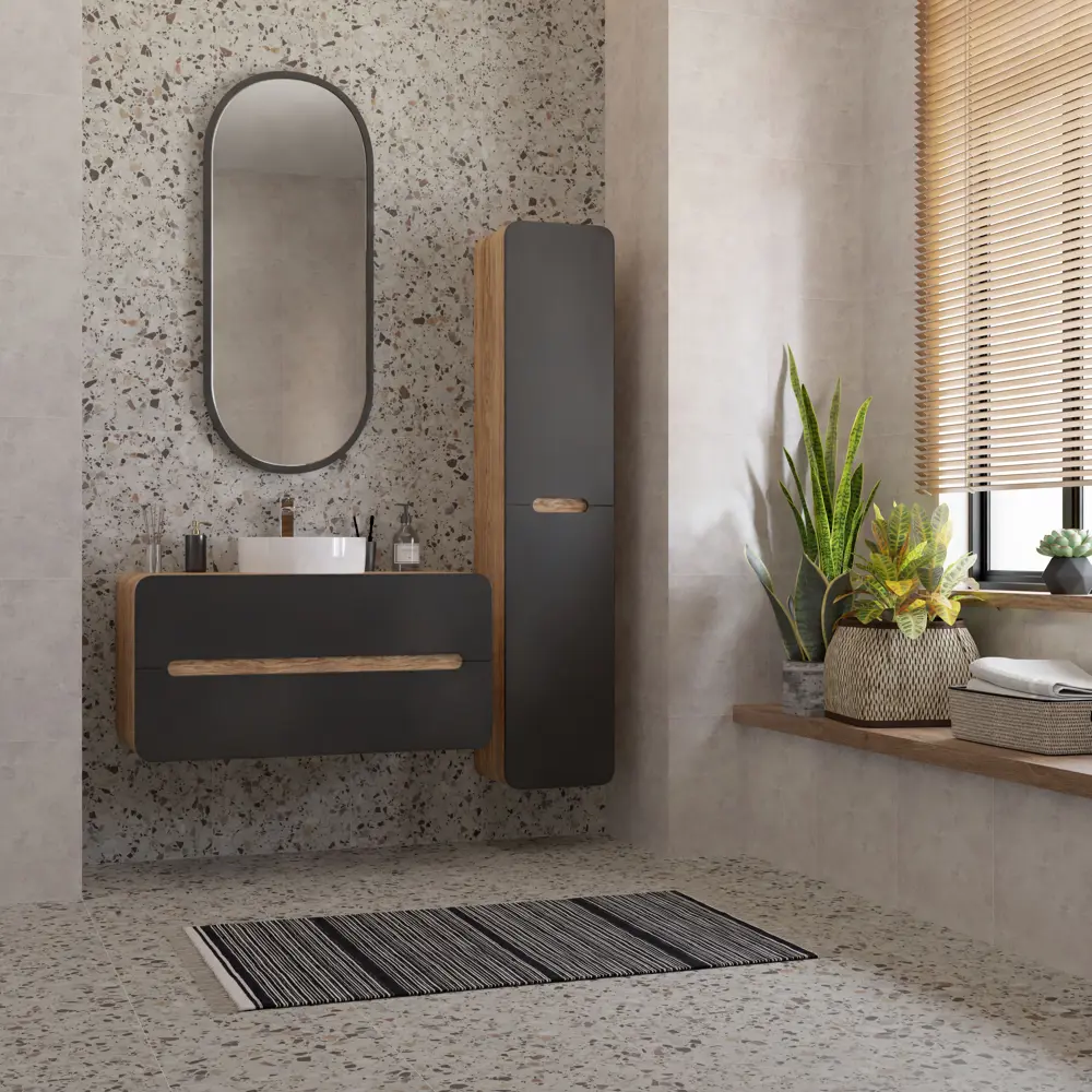 Santreyd Пенал для ванной Окинава с 4 полками, графит 85284712 STLM-0971741 - Вид №6