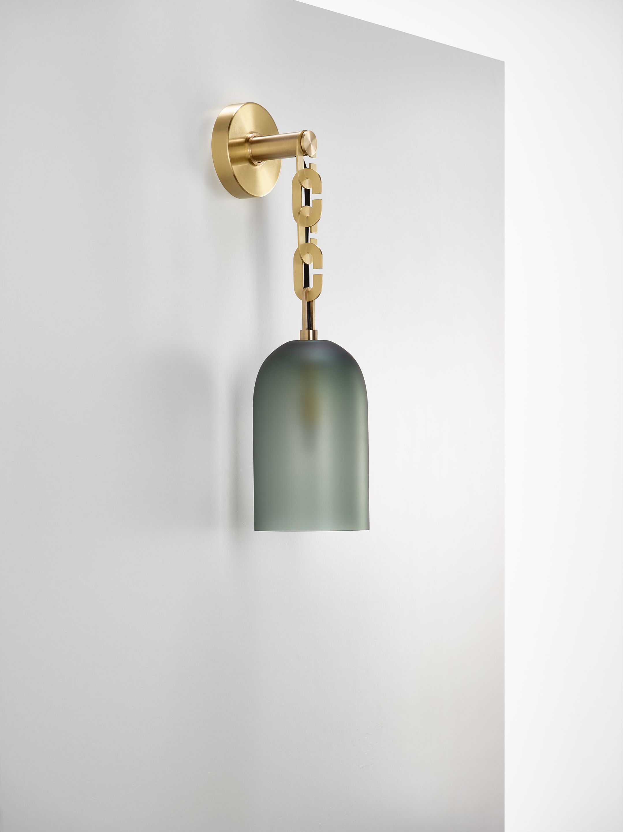 Светодиодный настенный светильник из дутого стекла и латуни SkLO купол ARCH-00051320 - Вид №5