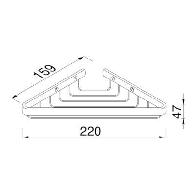 Металлический душ угловой мыльница Geesa корзина ARCH-00124950 - Вид №7