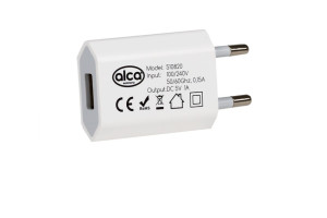 15934868 Зарядное устройство 220v USB, белый 510 820 Alca