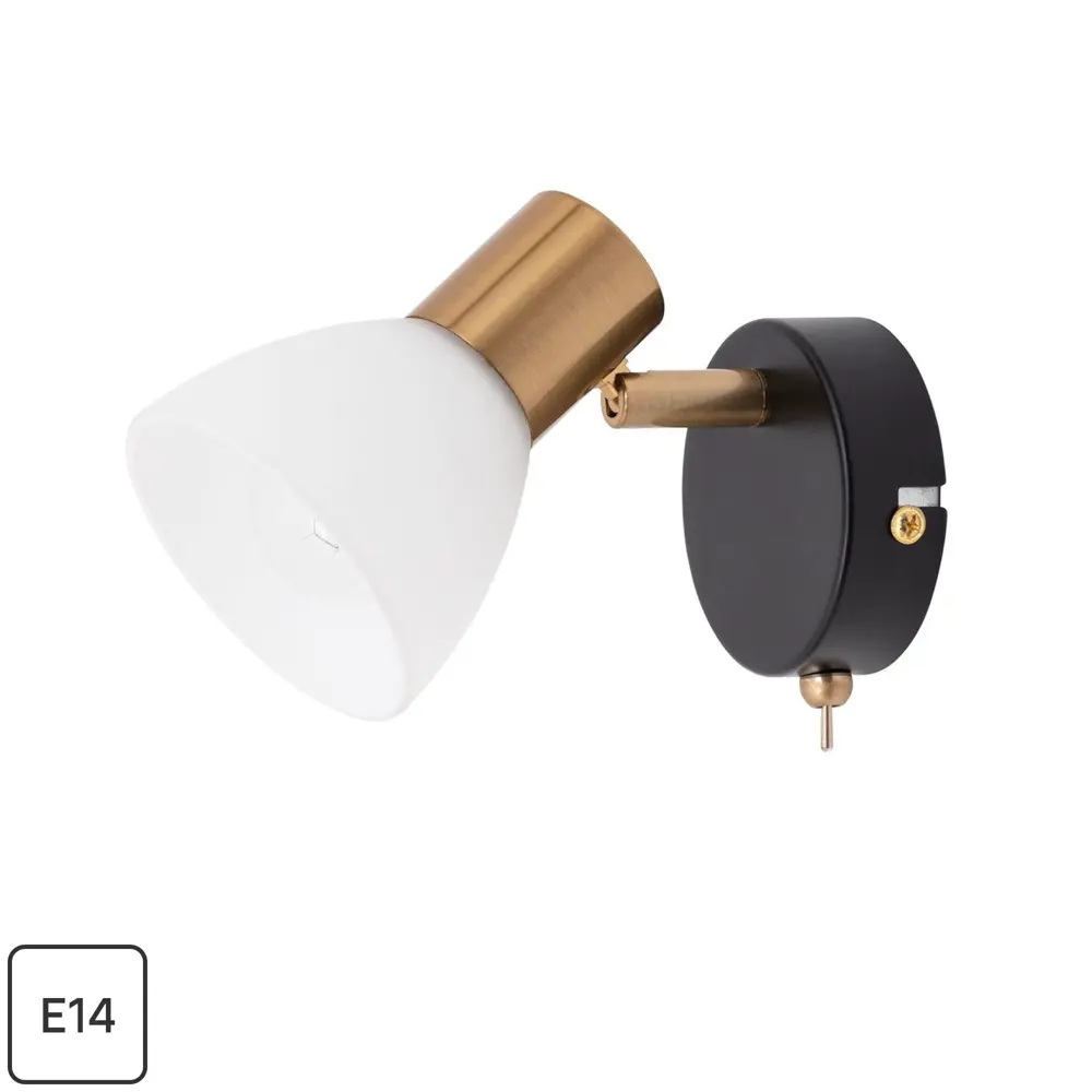 Спот поворотный Arte Lamp Falena 1 лампа E14 3 м² цвет черный STLM-2212365