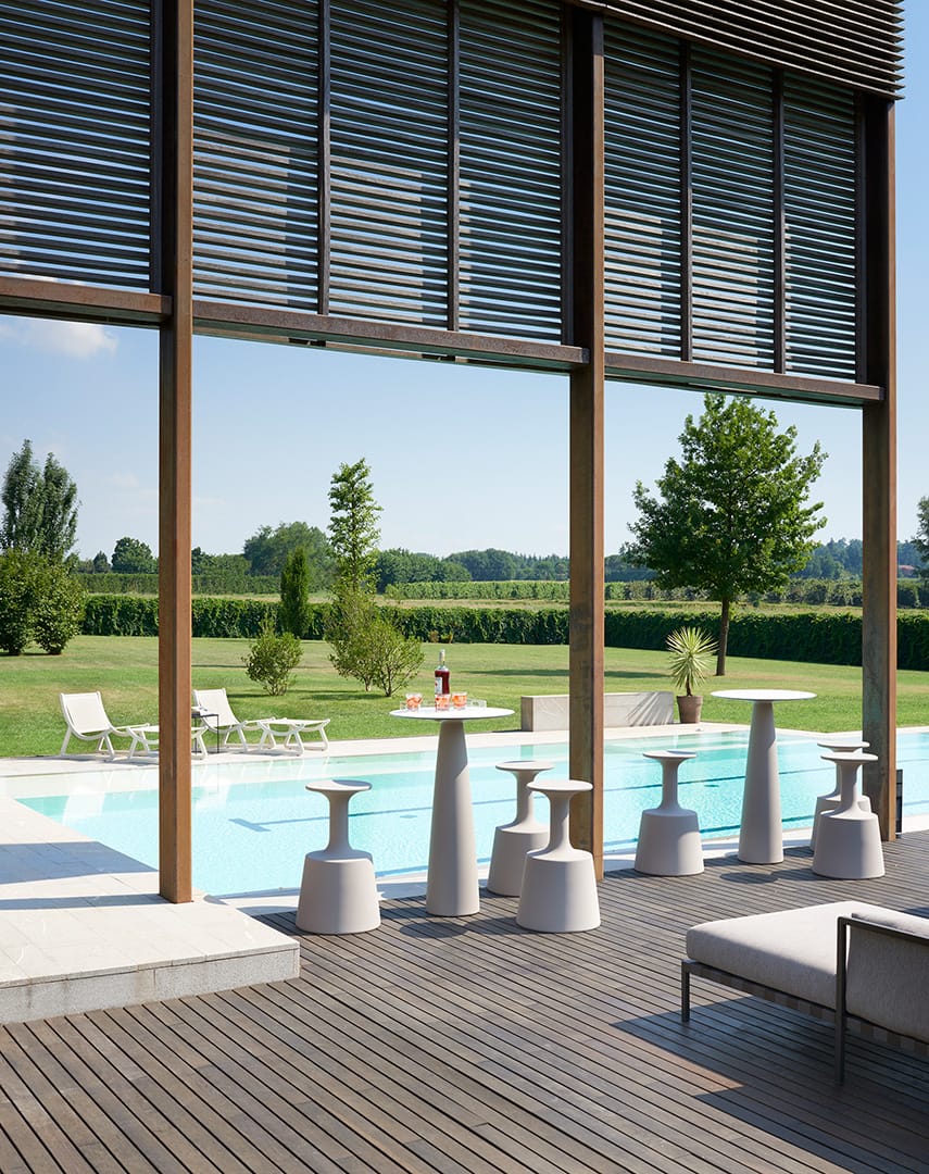 Высокий круглый стол из полиэтилена SLIDE HOPLÀ ARCH-00029993 - Вид №3