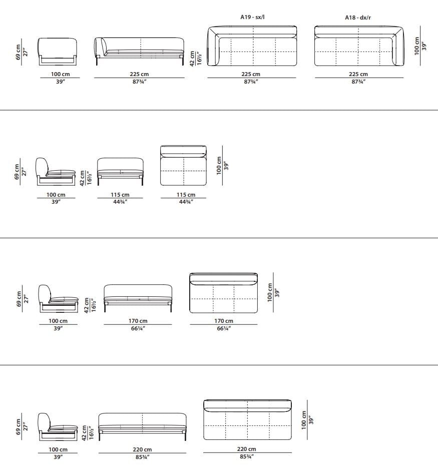 Кожаный модульный угловой диван Baxter Виктор ARCH-00001054 - Вид №7